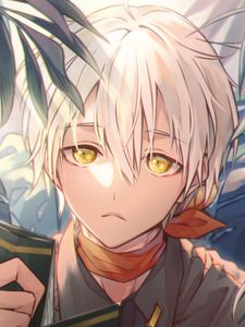 Preview wallpaper guy, traveler, tropics, anime