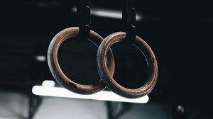 Preview wallpaper gymnastic rings, rings, gym, sport