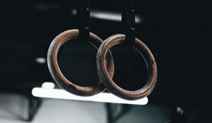 Preview wallpaper gymnastic rings, rings, gym, sport