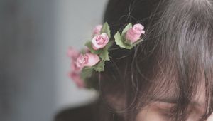 Preview wallpaper hair, flowers, jewelry