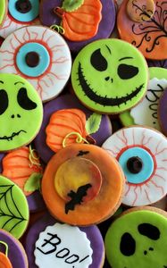 Preview wallpaper halloween, cookies, holiday, background