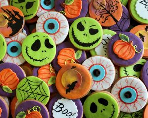 Preview wallpaper halloween, cookies, holiday, background