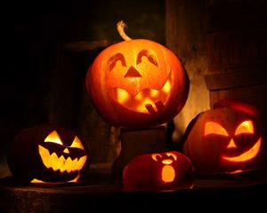 Preview wallpaper halloween, holiday, pumpkin, fear, night