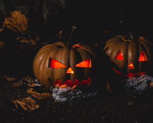 Preview wallpaper halloween, pumpkin, dark