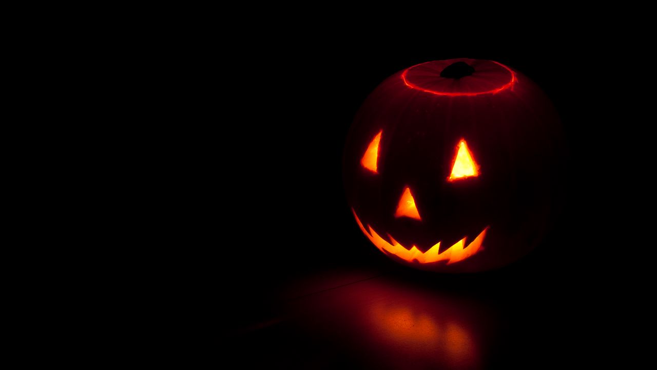 Wallpaper halloween, pumpkin, dark, autumn