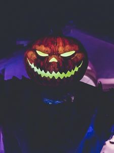 Preview wallpaper halloween, pumpkin, mask, holiday