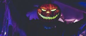 Preview wallpaper halloween, pumpkin, mask, holiday