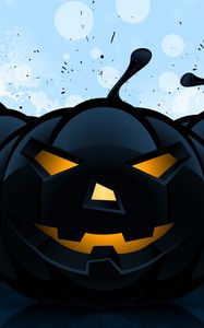Preview wallpaper halloween, pumpkin, pattern, dark
