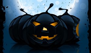 Preview wallpaper halloween, pumpkin, pattern, dark