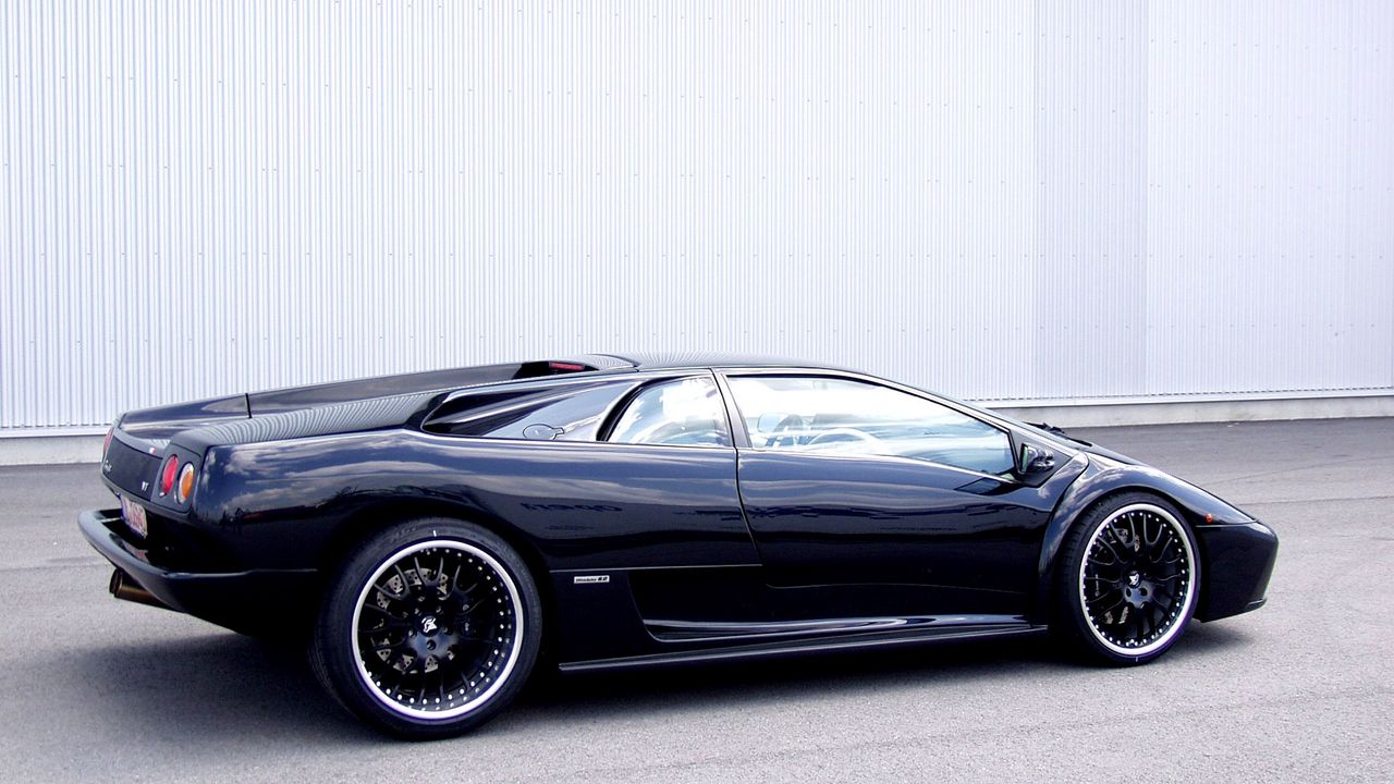 Wallpaper hamann lamborghini, lamborghini, black, side view