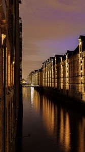 Preview wallpaper hamburg, buildings, canal, water, germany