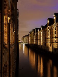 Preview wallpaper hamburg, buildings, canal, water, germany