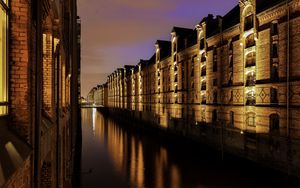 Preview wallpaper hamburg, buildings, canal, water, germany