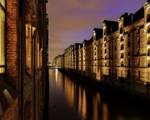 Preview wallpaper hamburg, buildings, canal, water, germany