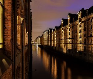 Preview wallpaper hamburg, buildings, canal, water, germany