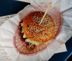 Preview wallpaper hamburger, sesame, buns, appetizing