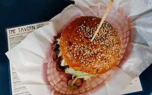 Preview wallpaper hamburger, sesame, buns, appetizing