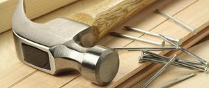 Preview wallpaper hammer, nails, wood