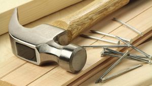 Preview wallpaper hammer, nails, wood