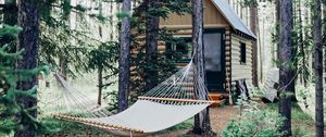 Preview wallpaper hammock, forest, structure