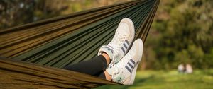 Preview wallpaper hammock, legs, sneakers, rest