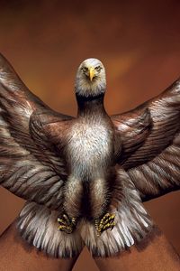 Preview wallpaper hand, art, drawing, gesturing, eagle