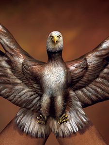 Preview wallpaper hand, art, drawing, gesturing, eagle