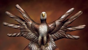 Preview wallpaper hand, art, drawing, gesturing, eagle