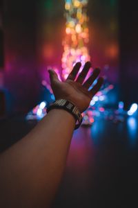 Preview wallpaper hand, bracelet, glare, night