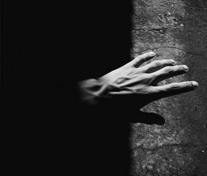 Preview wallpaper hand, bw, shadow, dark