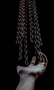 Preview wallpaper hand, chains, freedom