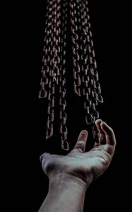 Preview wallpaper hand, chains, freedom