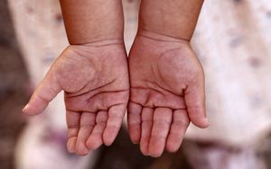 Preview wallpaper hand, child, palms, small