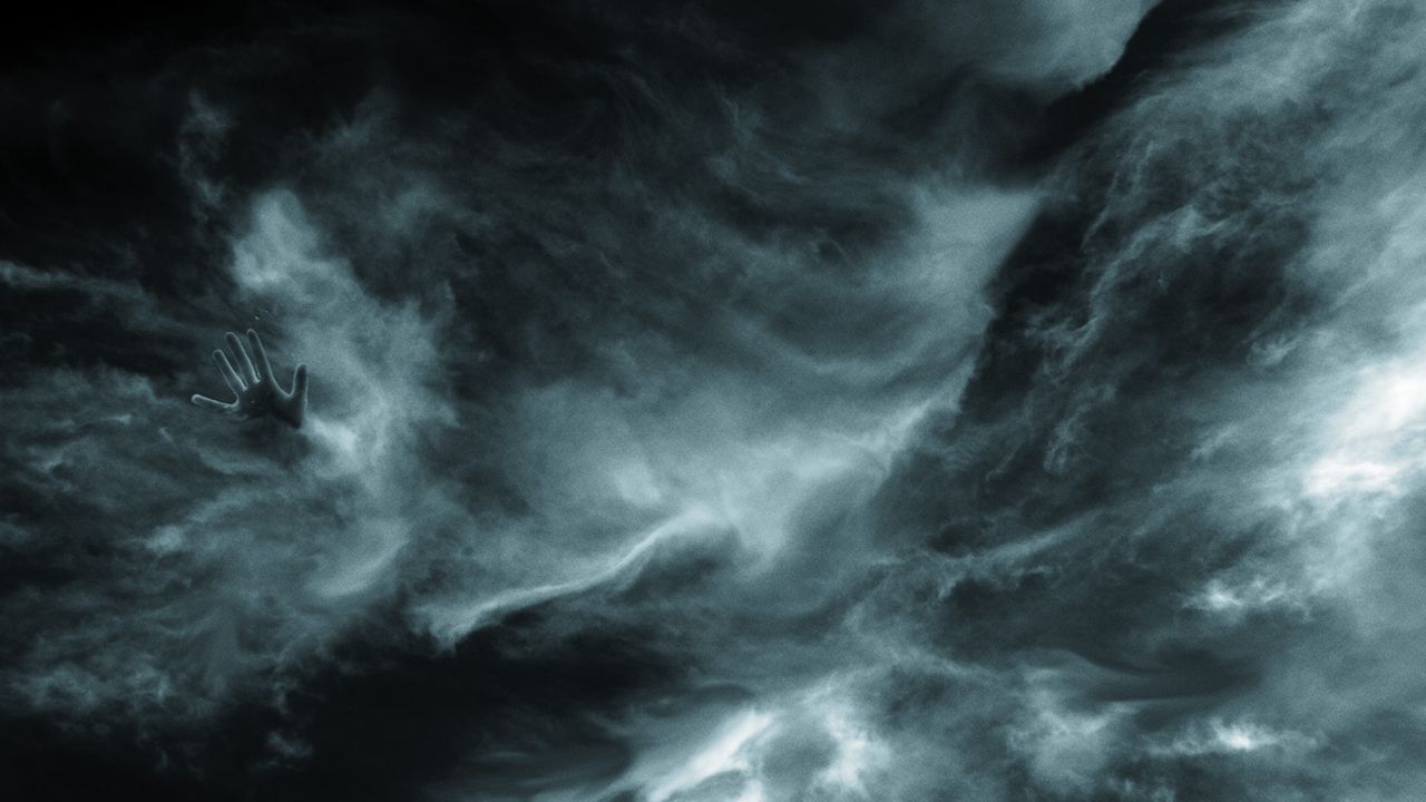Wallpaper hand, clouds, gloomy, sky