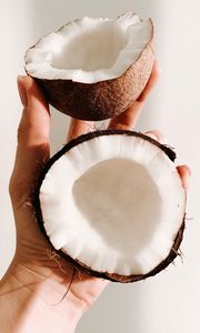 Preview wallpaper hand, coconut, fingers, exotic
