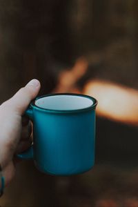 Preview wallpaper hand, cup, blue