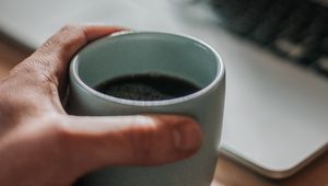 Preview wallpaper hand, cup, coffee, drink, blur