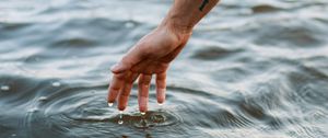 Preview wallpaper hand, drops, tattoo, water, ripples