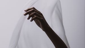 Preview wallpaper hand, fabric, minimalism, white