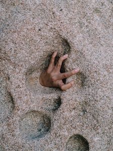 Preview wallpaper hand, fingers rock, stone