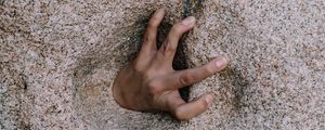 Preview wallpaper hand, fingers rock, stone