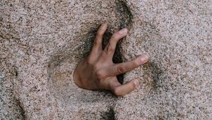 Preview wallpaper hand, fingers rock, stone