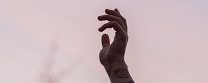 Preview wallpaper hand, fingers, tattoo, sky