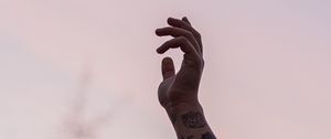 Preview wallpaper hand, fingers, tattoo, sky