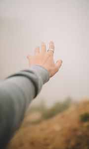 Preview wallpaper hand, fingers, touch, distance
