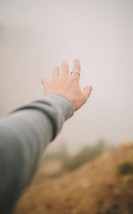 Preview wallpaper hand, fingers, touch, distance