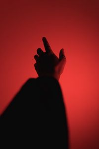 Preview wallpaper hand, fingers, touch, red, dark