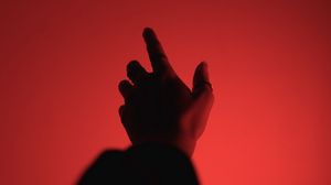 Preview wallpaper hand, fingers, touch, red, dark