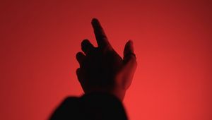 Preview wallpaper hand, fingers, touch, red, dark