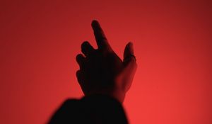 Preview wallpaper hand, fingers, touch, red, dark